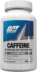 GAT Sport Essentials Caffeine 200mg Tablets Energy Focus Supplement 100 Tablets