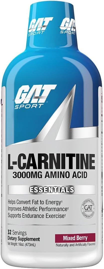 GAT Liquid L - Carnitine 3000 Mixed Berry Fat Burner Liquid 16 oz Energy & Endurance Support - END Nutrition