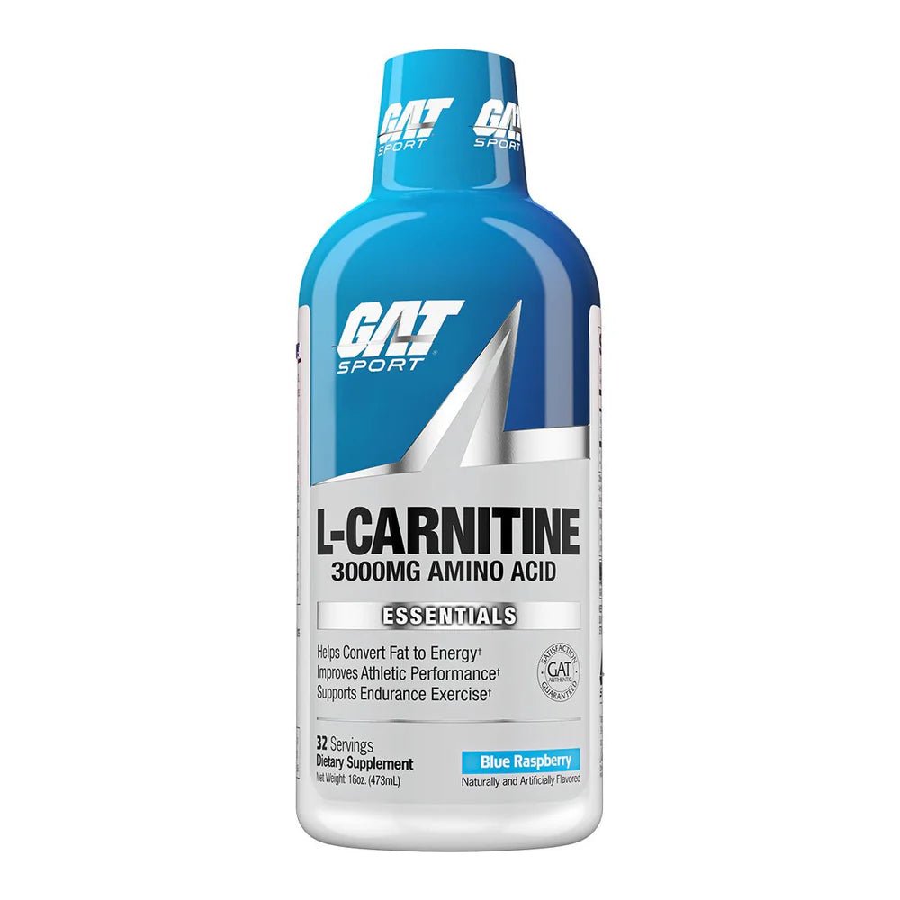 GAT Liquid L - Carnitine 3000 Blue Raspberry Fat Burner Liquid Energy & Endurance Support - END Nutrition