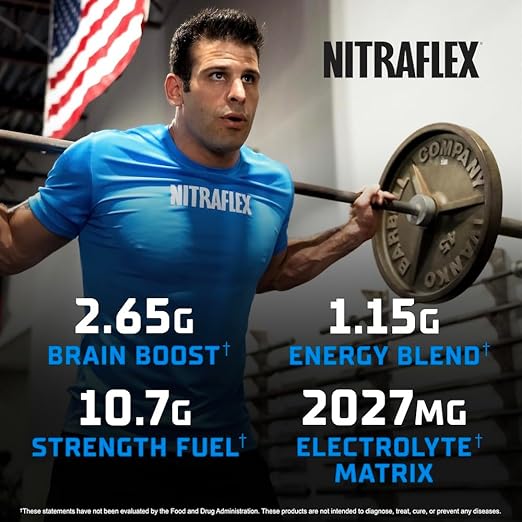 GAT Sport Nitraflex Ultra Pre Workout Blue Raspberry 30 Servings Energy Focus Strength - END Nutrition