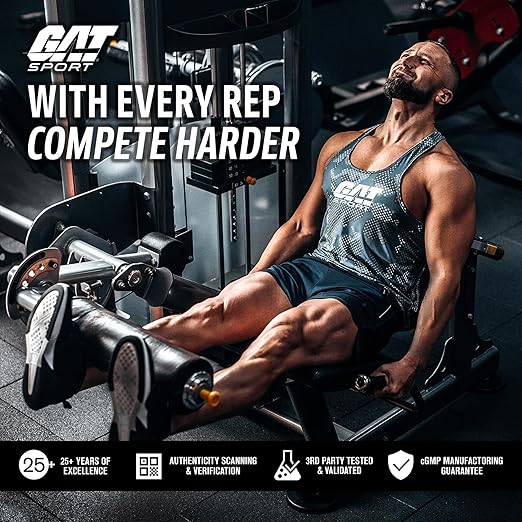 GAT Nitraflex Sport Pre Workout Powder Fruit Punch 20 Servings Energy Strength Focus Hydration - END Nutrition