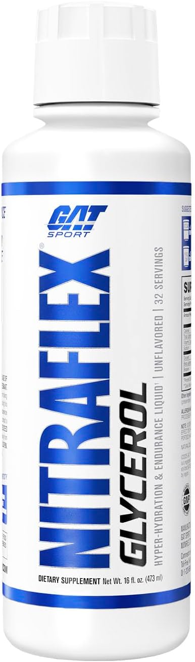 GAT Sport Nitraflex Glycerol Liquid Pre Workout No Stim Hydration Pump Endurance 16 oz Unflavored - END Nutrition