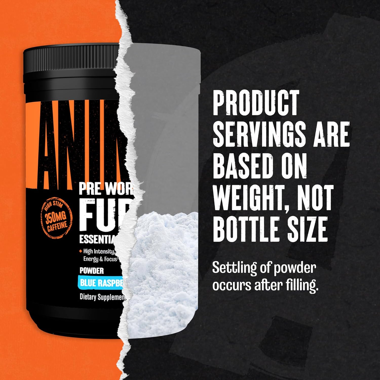 Universal Nutrition Animal Fury – Pre‑Workout Energy & Strength Formula – Citrulline, Beta‑Alanine, Caffeine – Blue Raspberry Powder – 495 g