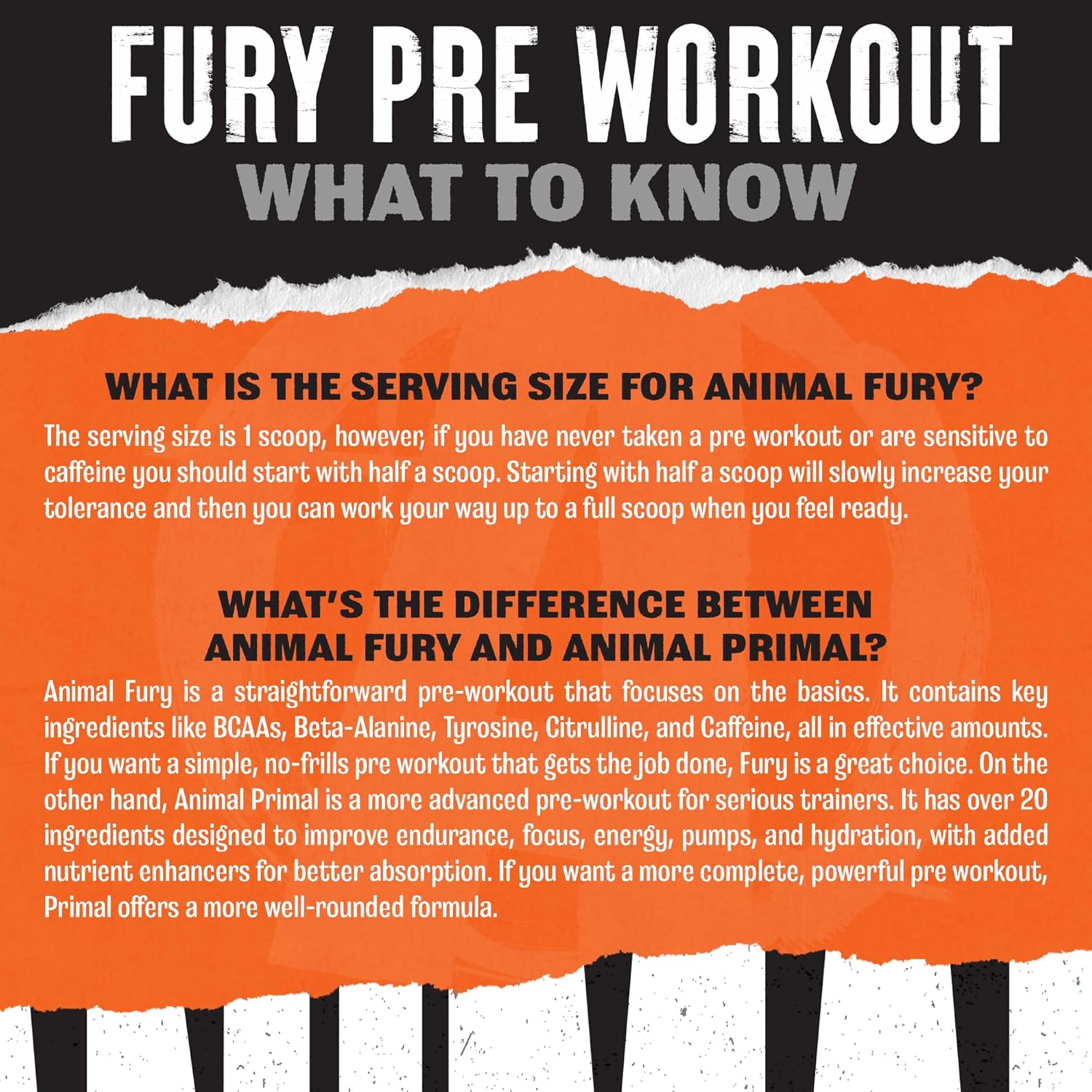 Universal Nutrition Animal Fury – Pre‑Workout Energy & Strength Formula – Citrulline, Beta‑Alanine, Caffeine – Blue Raspberry Powder – 495 g