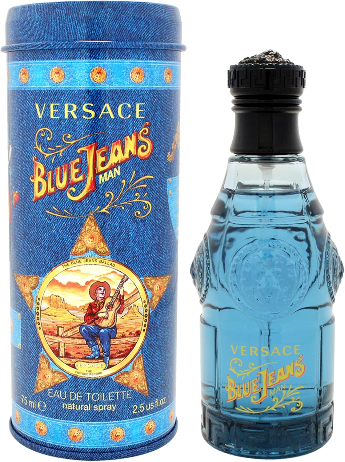 Versace Blue Jeans Man Eau de Toilette – Classic Masculine Scent – 75ml