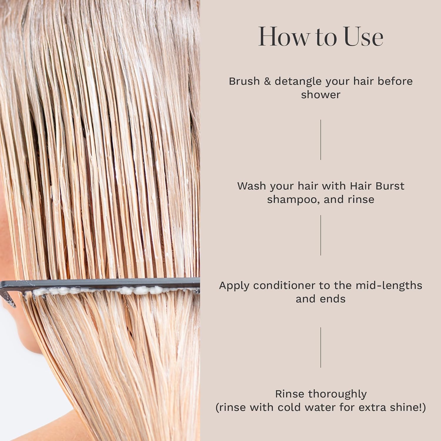 Hairburst Conditioner for Dry & Damaged Hair | Moisture Locking, Colour Protecting, Vitamin B5 & Almond Oil