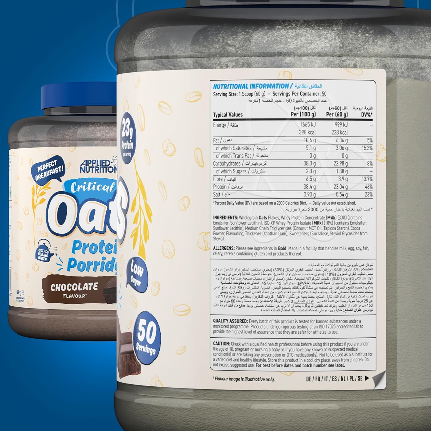 Applied Nutrition CRITICAL OATS Protein Porridge Chocolate 3kg | High-Protein