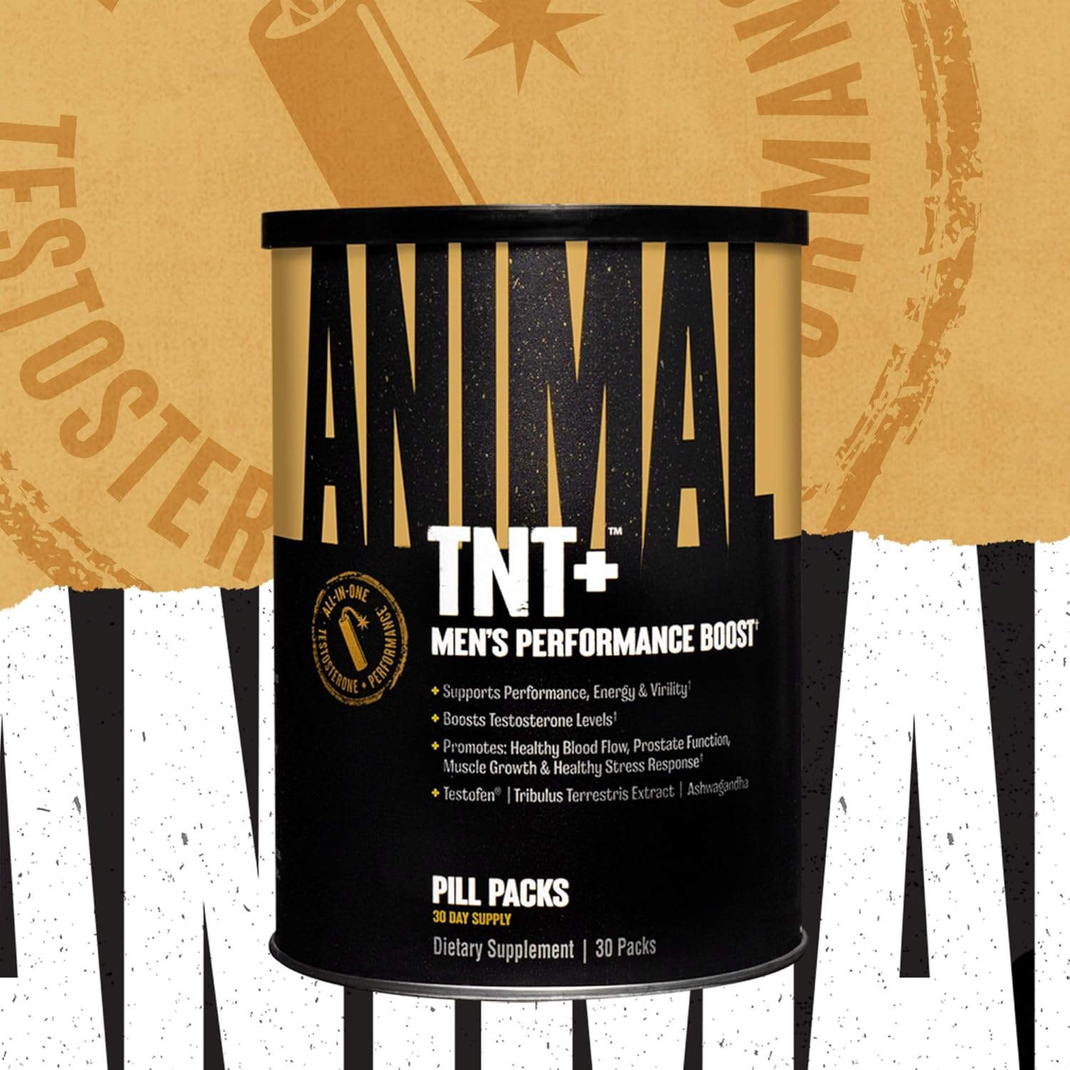 Animal TNT+ Men’s Performance Boost – Testosterone, Vitality & Recovery Support – With Zinc, Magnesium, Tribulus & Herbal Extracts – Strength, Energy & Hormone Balance – 30 Packs
