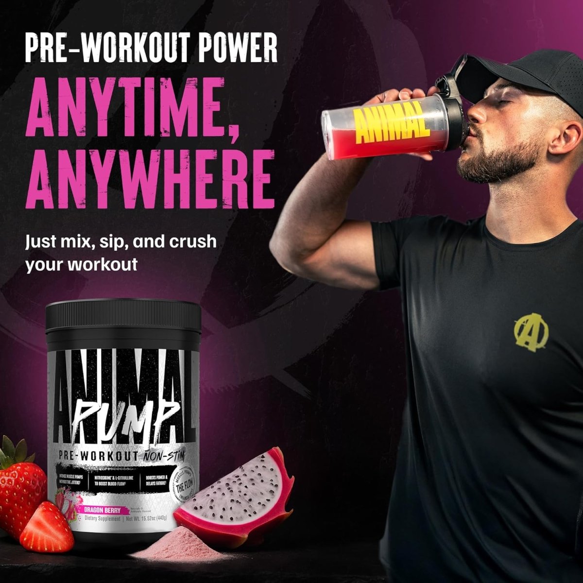 Universal Nutrition Animal Pump – Pre‑Workout Dragon Berry Powder – 440 g - END General Trading