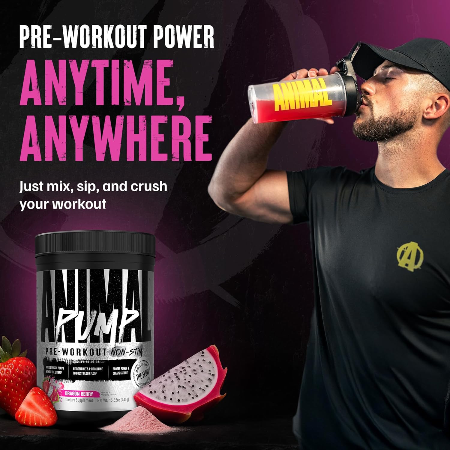 Universal Nutrition Animal Pump – Pre‑Workout Dragon Berry Powder – 440 g