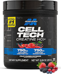 MuscleTech Cell-Tech Creactor Creatine HCl 120 Servings – Strength & Recovery Fruit Punch