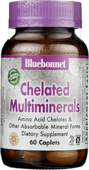 Bluebonnet Chelated Multiminerals Support for Bone, Energy & Electrolyte Balance, Vegan, 60 Caplets