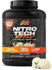MuscleTech Nitro-Tech Whey Protein Isolate with Creatine- Ripped Vanilla Bean,4 lb