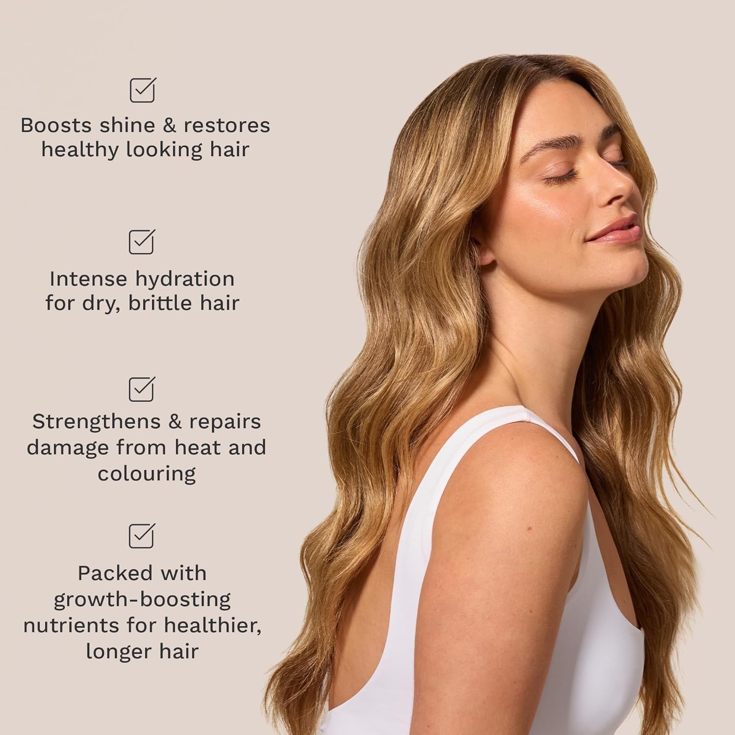 Hairburst Shampoo for Dry & Damaged Hair | Moisture Locking, Colour Protecting, Vitamin B5 & Almond Oil