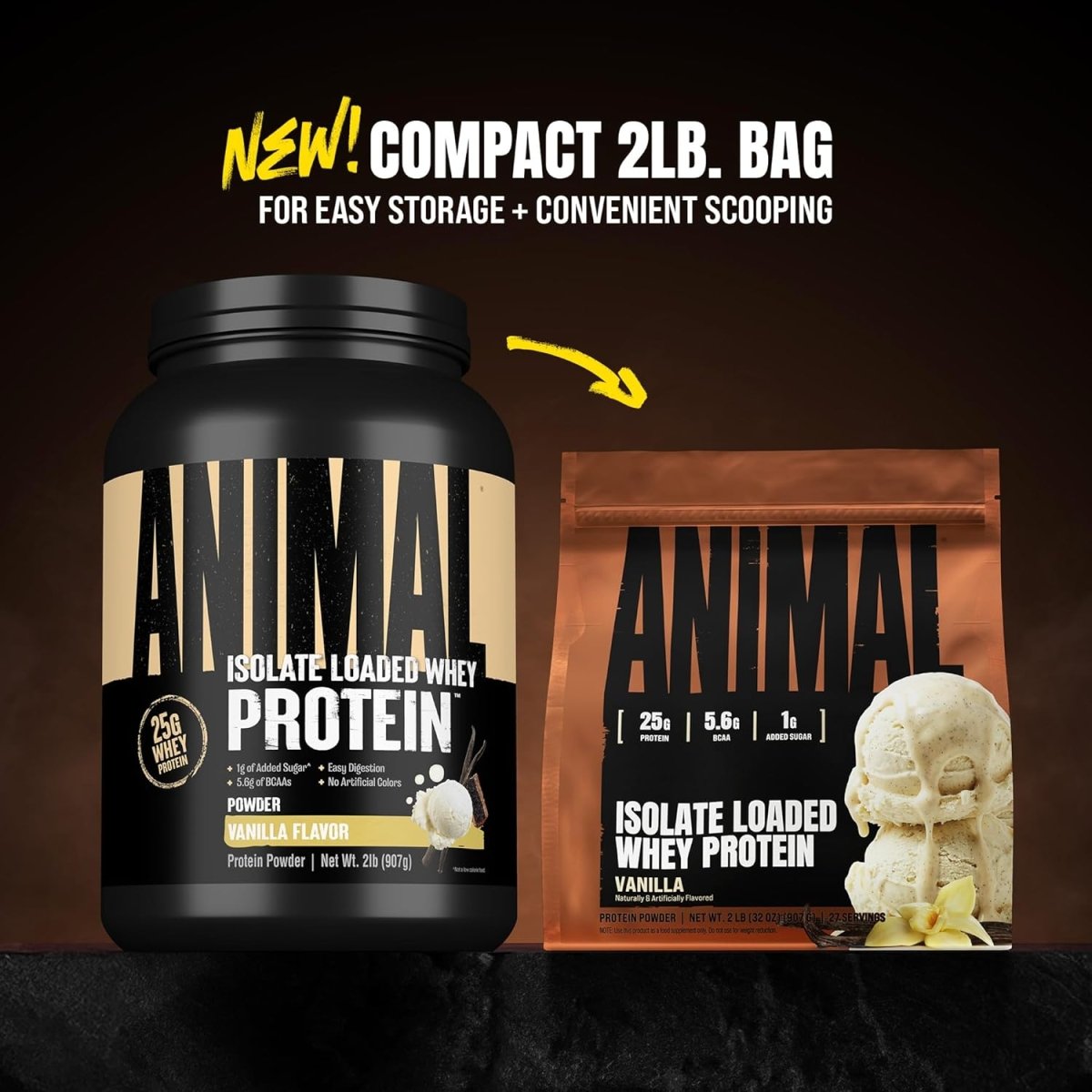 Universal Nutrition Animal Isolate Loaded Whey Protein – Fast Recovery & Lean Muscle – Vanilla Flavor – 2 lb - END General Trading