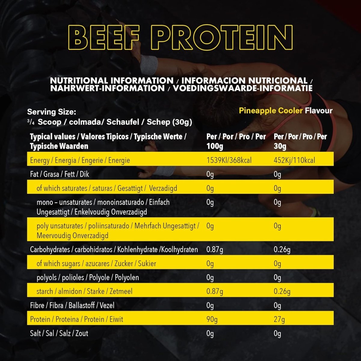 NXT Nutrition Beef Protein Isolate – Pineapple Blast – 1.8 kg – Dairy‑Free High Protein Powder - END Nutrition