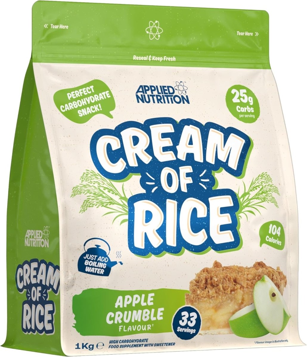 Applied Nutrition Cream of Rice Apple Crumble - 1kg | Gluten‑Free Carbs & Energy Support - END Nutrition