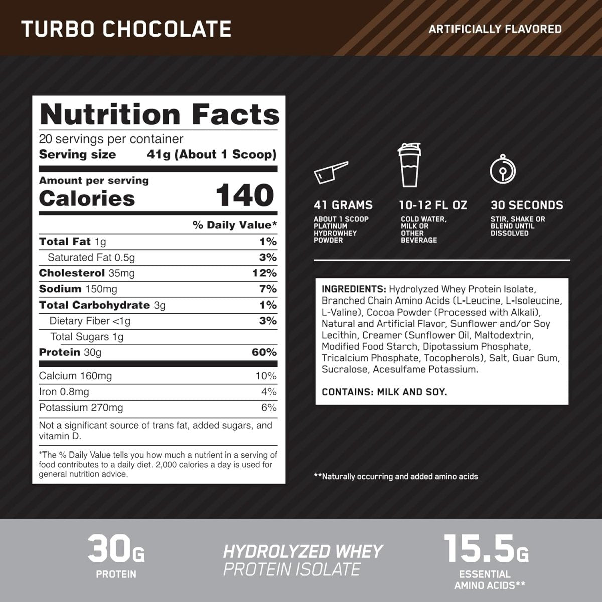 Optimum Nutrition Platinum Hydrowhey – Triple Chocolate, Hydrolyzed Whey Protein Isolate, 30g Protein, Fast Absorption, Lean Muscle Recovery - Endnutrition.com