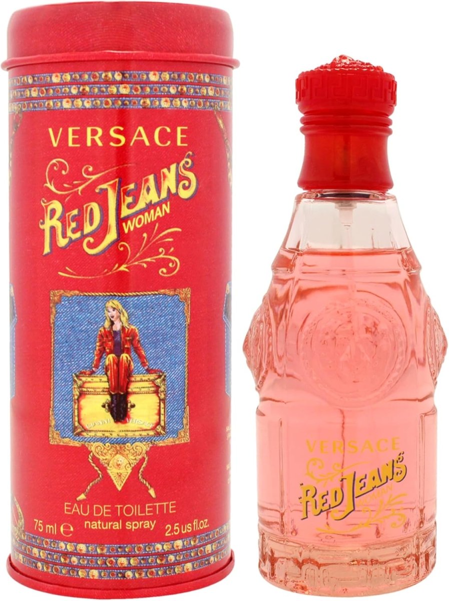 Versace Red Jeans Woman Eau de Toilette – Playful Floral Fruity Scent – 75ml - END General Trading
