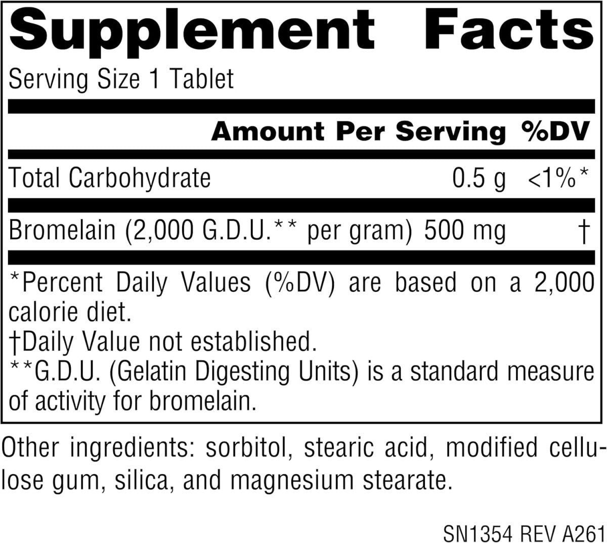 Source Naturals Bromelain – 500 mg – 60 Vegan Tablets – Pineapple Enzyme for Digestion & Inflammation Support - END Nutrition