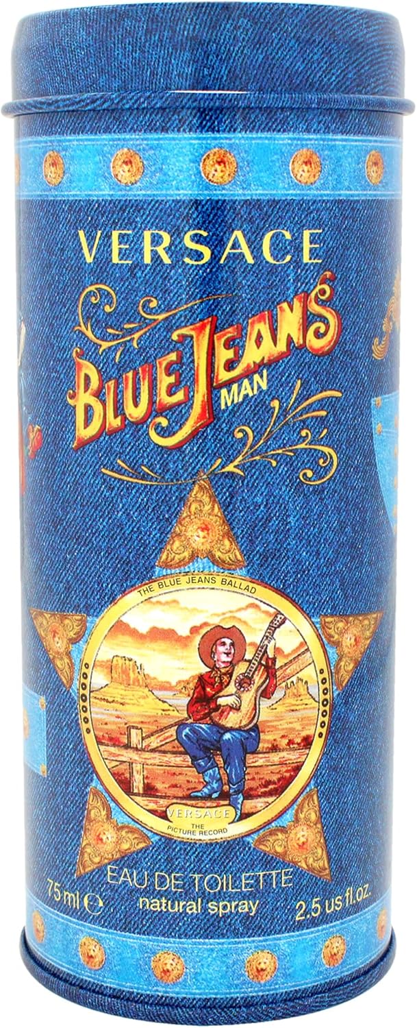Versace Blue Jeans Man Eau de Toilette – Classic Masculine Scent – 75ml