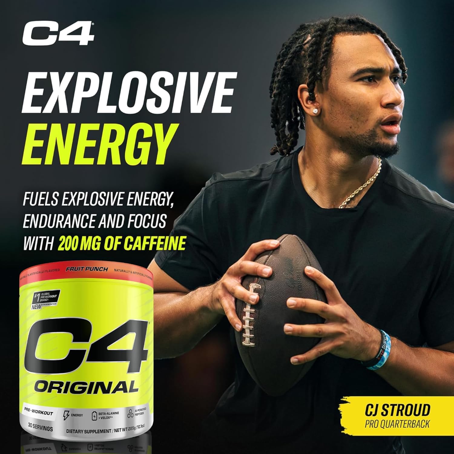 Cellucor C4 Original Pre‑Workout – Fruit Punch – 30 Servings – Explosive Energy & Endurance - END Nutrition