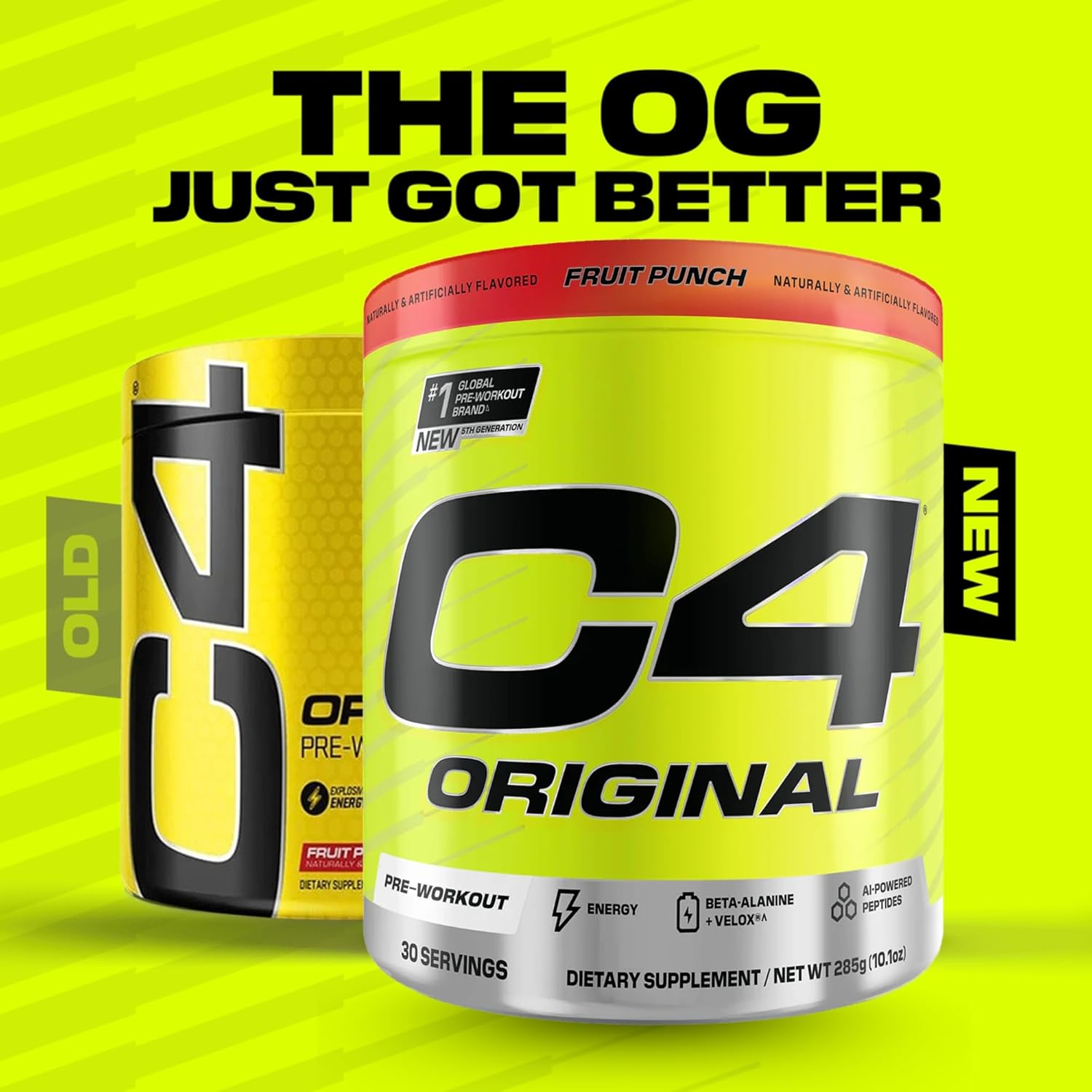 Cellucor C4 Original Pre‑Workout – Fruit Punch – 30 Servings – Explosive Energy & Endurance - END Nutrition