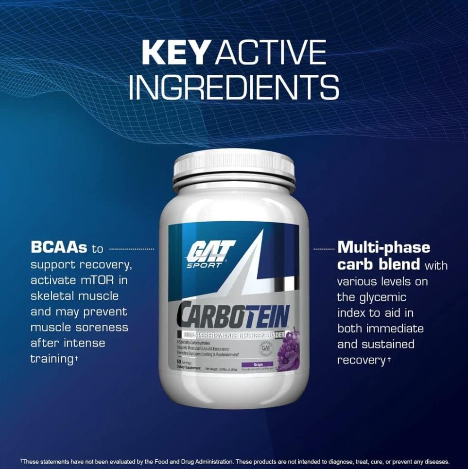 GAT Sport Carbotein Carbohydrate Supplement Grape Glycogen Loader 3.85 lbs - END Nutrition