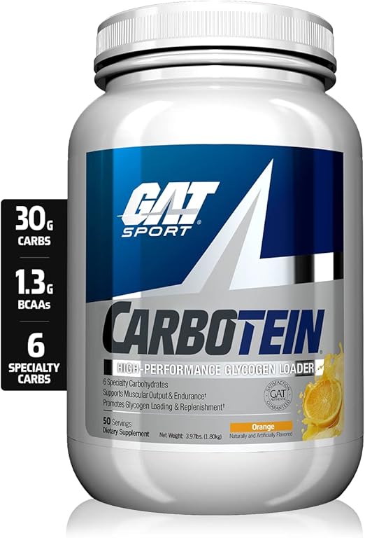 GAT Carbotein High Performance Glycogen Loader Orange 3.85 lbs Carbohydrate Powder Endurance Fuel - END Nutrition