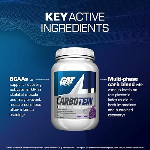 GAT Carbotein High Performance Glycogen Loader Orange 3.85 lbs Carbohydrate Powder Endurance Fuel - END Nutrition