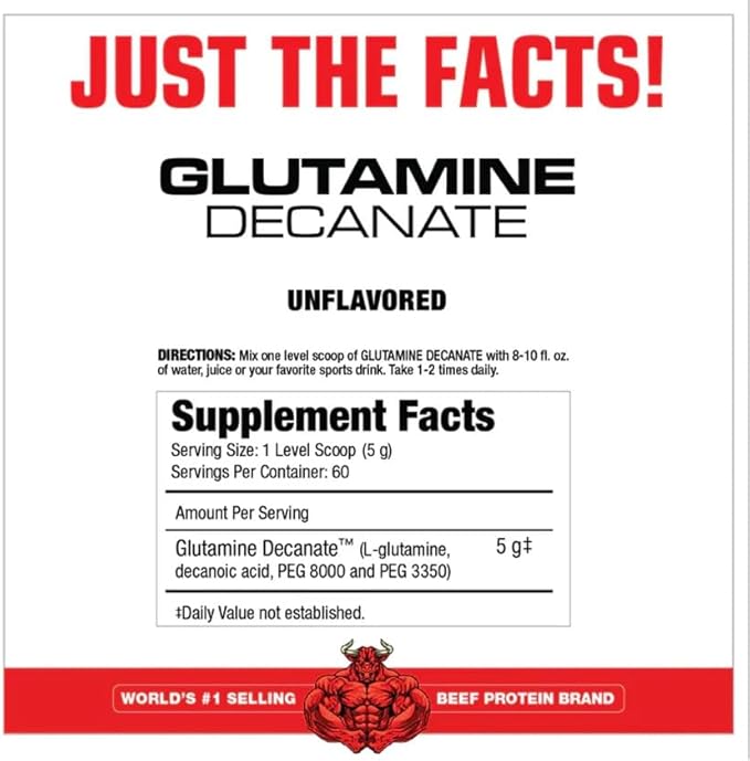 MuscleMeds Glutamine Decanate Powder 60 Servings – Micronized L-Glutamine Recovery Support - END Nutrition