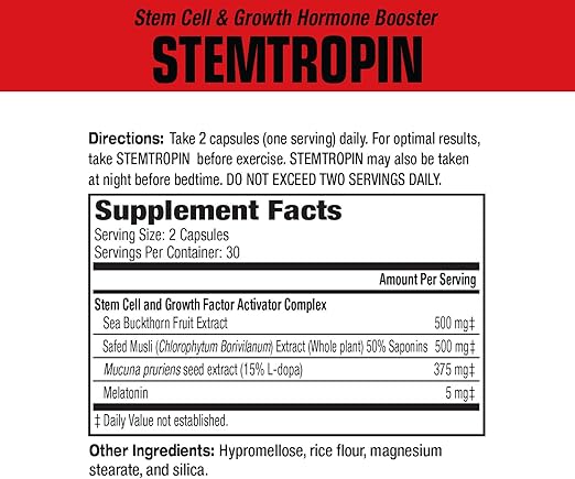 MuscleMeds Stemtropin GH Booster – Stem Cell & Growth Support Supplement (60 Capsules) - END Nutrition