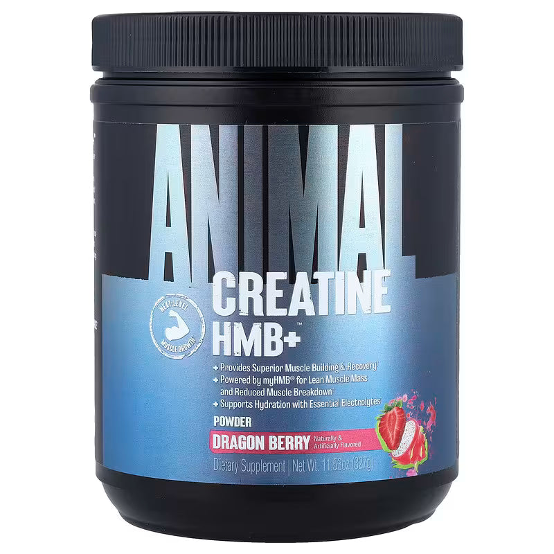 Universal Nutrition Animal Creatine HMB+ – Strength, Recovery & Power Formula – Dragon Berry Flavor – 327 g