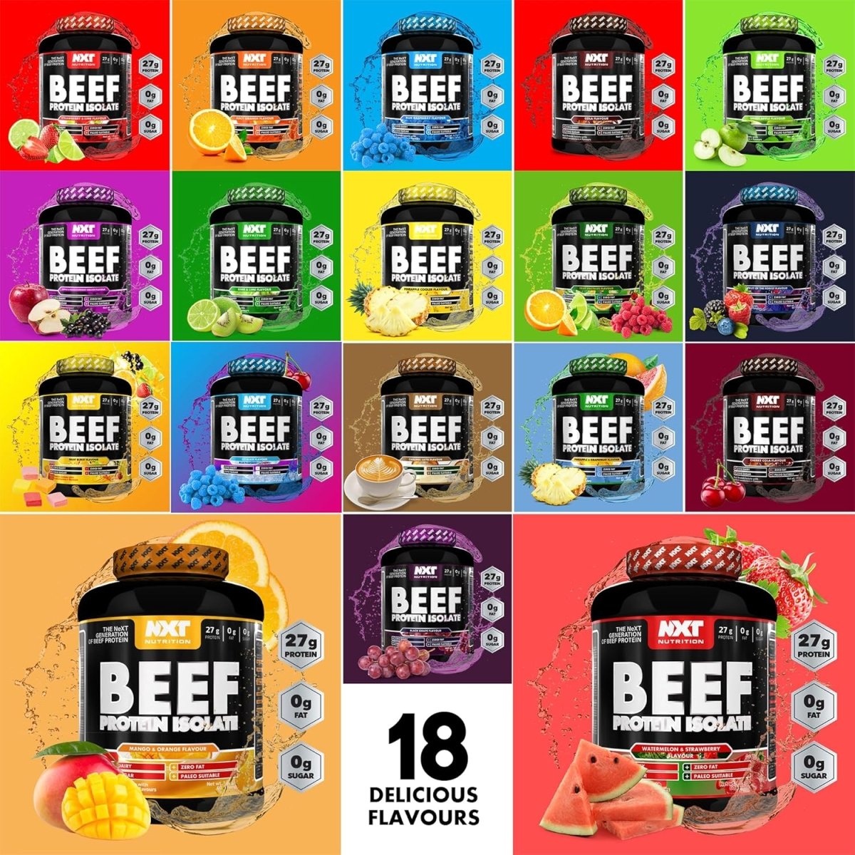 NXT Nutrition Beef Protein Isolate – Pineapple Blast – 1.8 kg – Dairy‑Free High Protein Powder - END Nutrition
