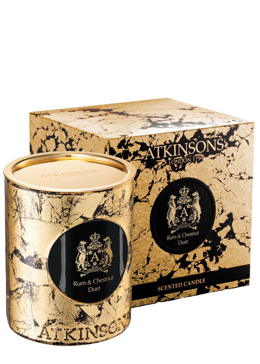 Atkinsons Rum & Chestnut Duet Scented Candle - END Nutrition