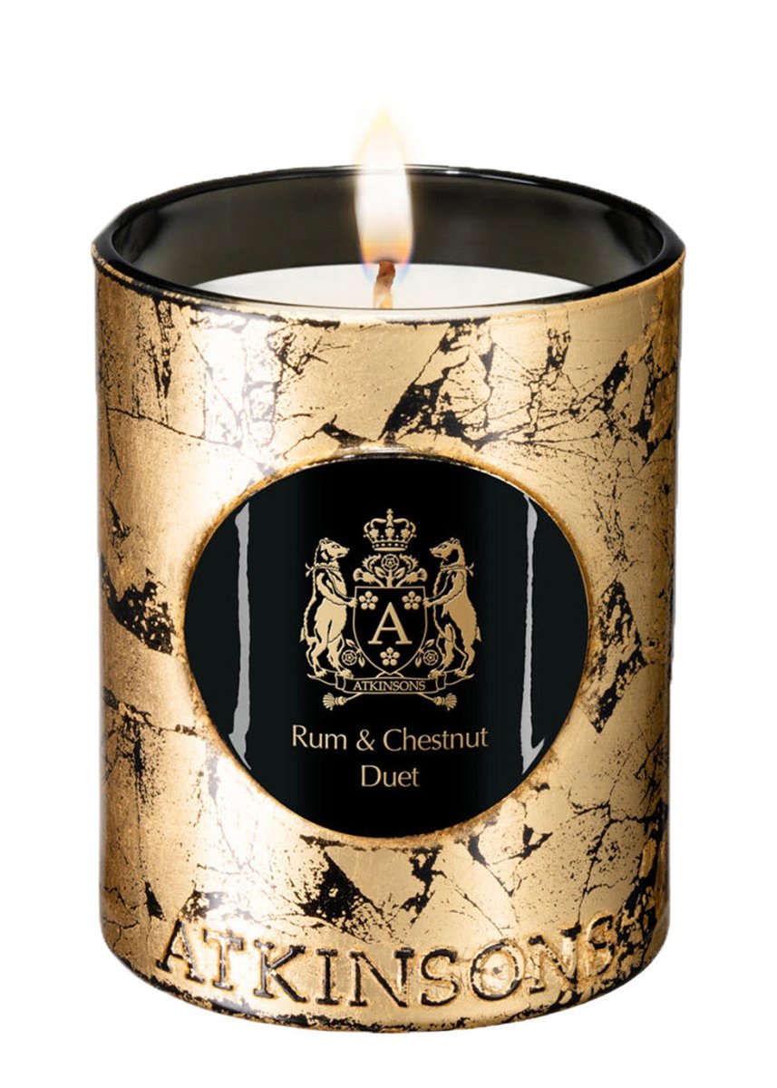 Atkinsons Rum & Chestnut Duet Scented Candle - END Nutrition