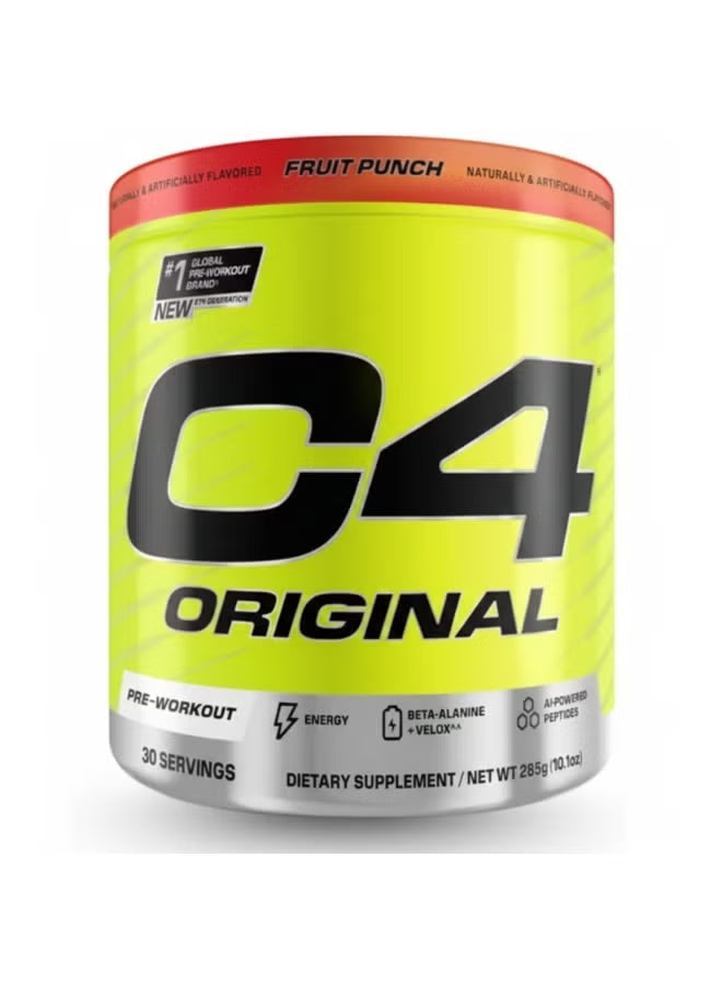 Cellucor C4 Original Pre‑Workout – Fruit Punch – 30 Servings – Explosive Energy & Endurance