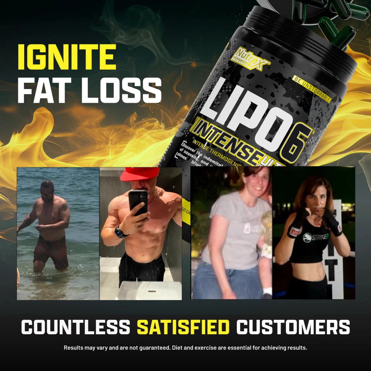 Nutrex Lipo‑6 Black Intense Ultra Concentrate 60 Capsules | Belly Fat Burner, Support Energy - END General Trading