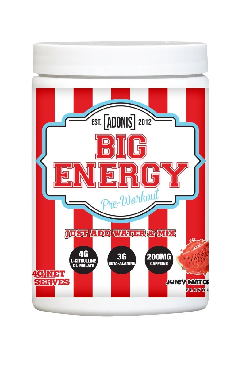 Adonis Big Energy Pre Workout Juicy Watermelon 414G | Explosive Energy, Focus & Endurance Boost - END Nutrition