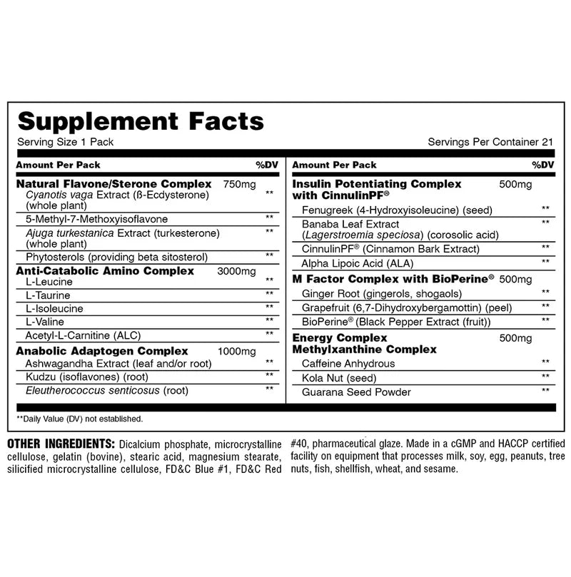 Universal Animal M‑Stak – 21 Servings – Nutrient Partitioning & Muscle Growth Support - END Nutrition