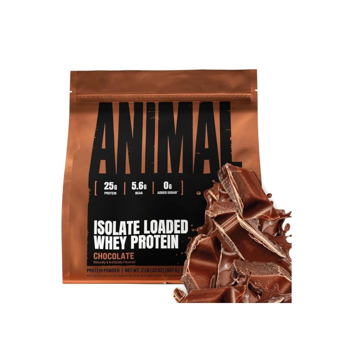 Universal Nutrition Animal Isolate Loaded Whey Protein – Fast Recovery & Lean Muscle – Chocolate Flavor – 2 lb - endnutrition.com