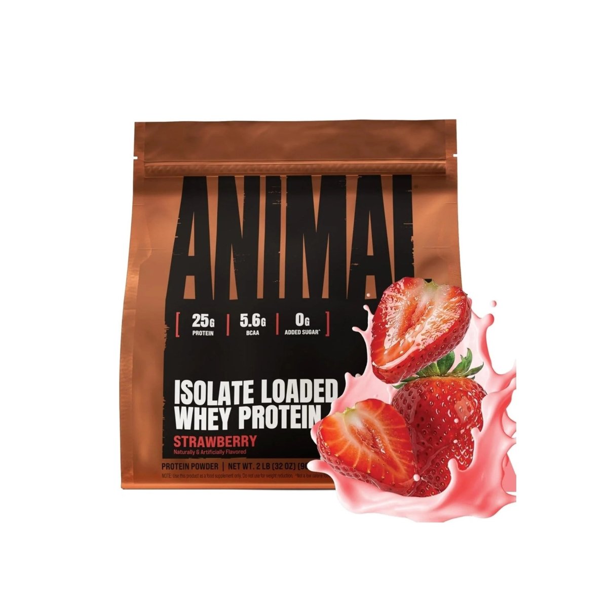 Universal Nutrition Animal Isolate Loaded Whey Protein – Fast Recovery & Lean Muscle – Strawberry Flavor – 2 lb - endnutrition.com