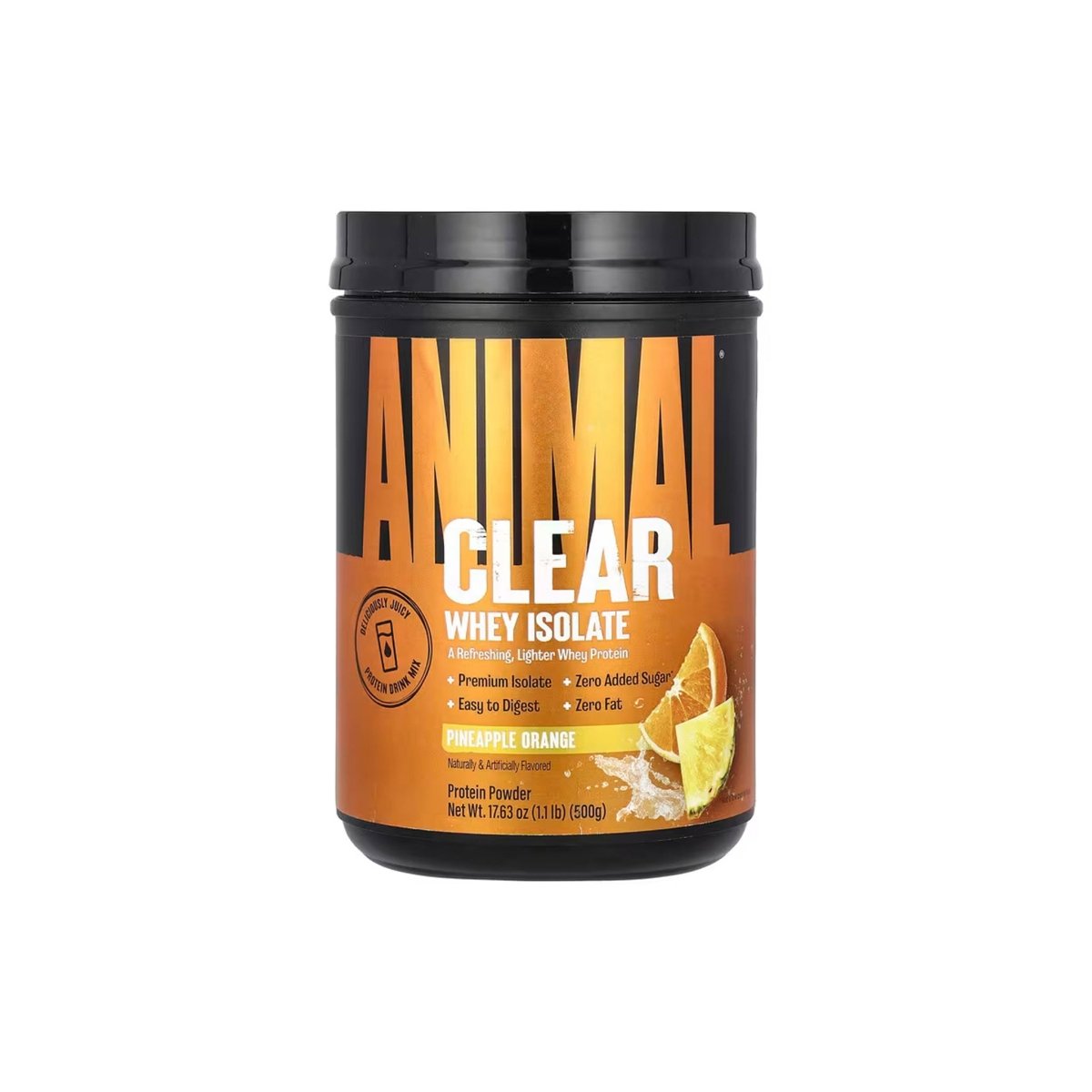 Universal Nutrition Animal Clear Whey Isolate – Fast‑Absorbing Protein for Recovery & Lean Muscle – Pineapple Orange Flavor – 500 g - endnutrition.com
