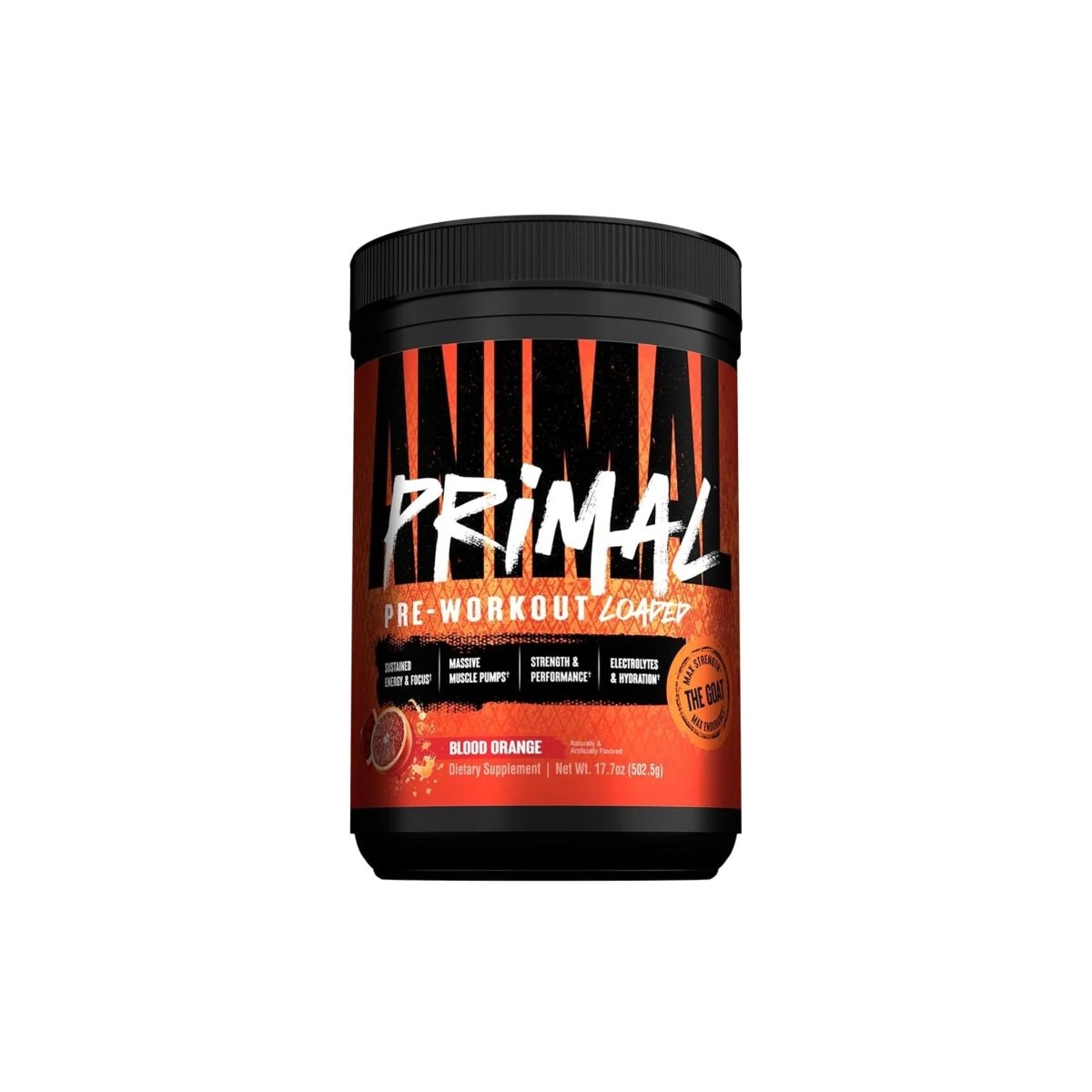 Universal Nutrition Animal Primal Pre‑Workout Loaded – Blood Orange Flavor – With Creatine, Beta‑Alanine, Citrulline & Caffeine – Explosive Energy, Strength & Endurance – 502.5 g - endnutrition.com