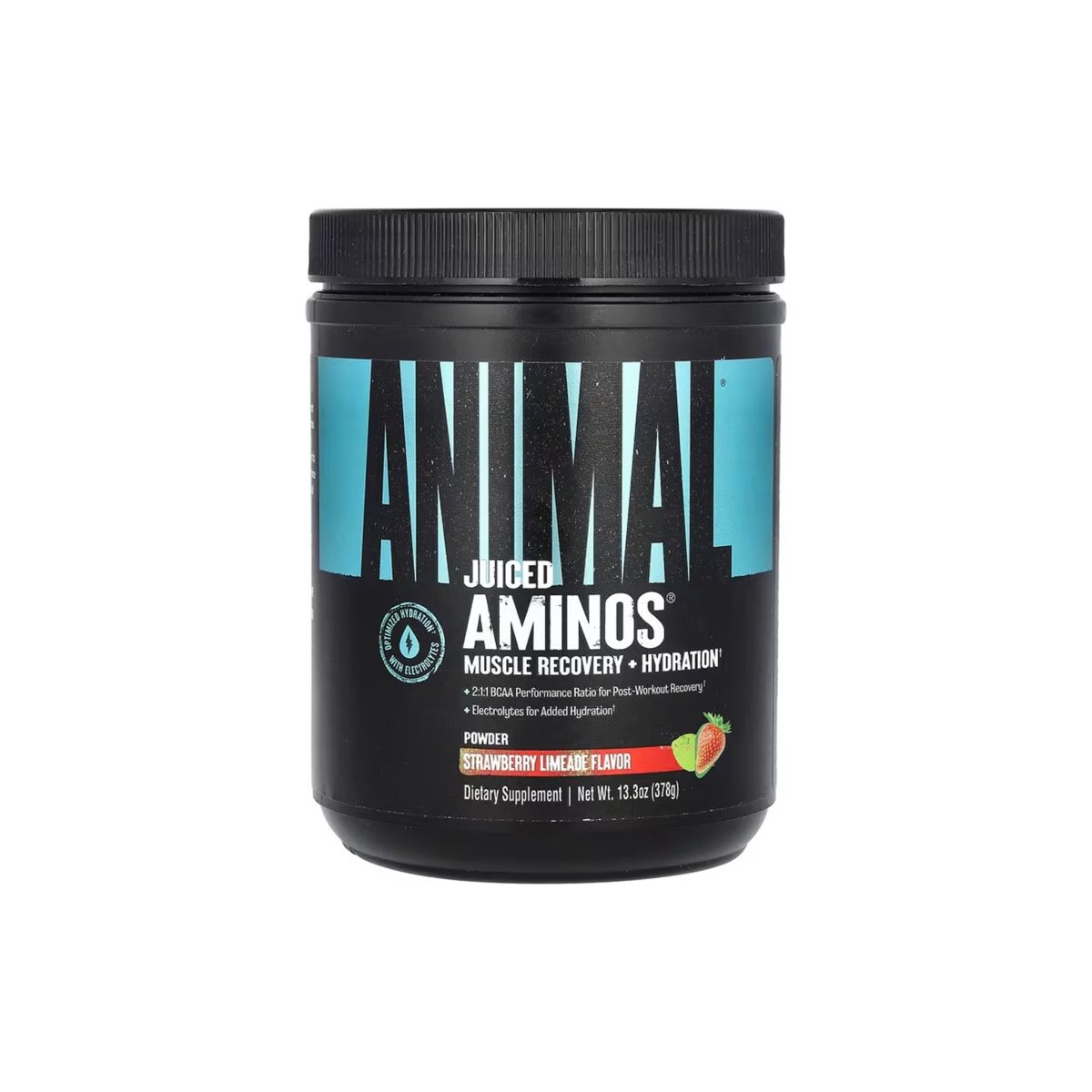 Universal Nutrition Animal Juiced Aminos – BCAA & EAA Recovery Formula – Muscle Repair, Endurance & Hydration – Strawberry Limeade Powder –378 g - endnutrition.com