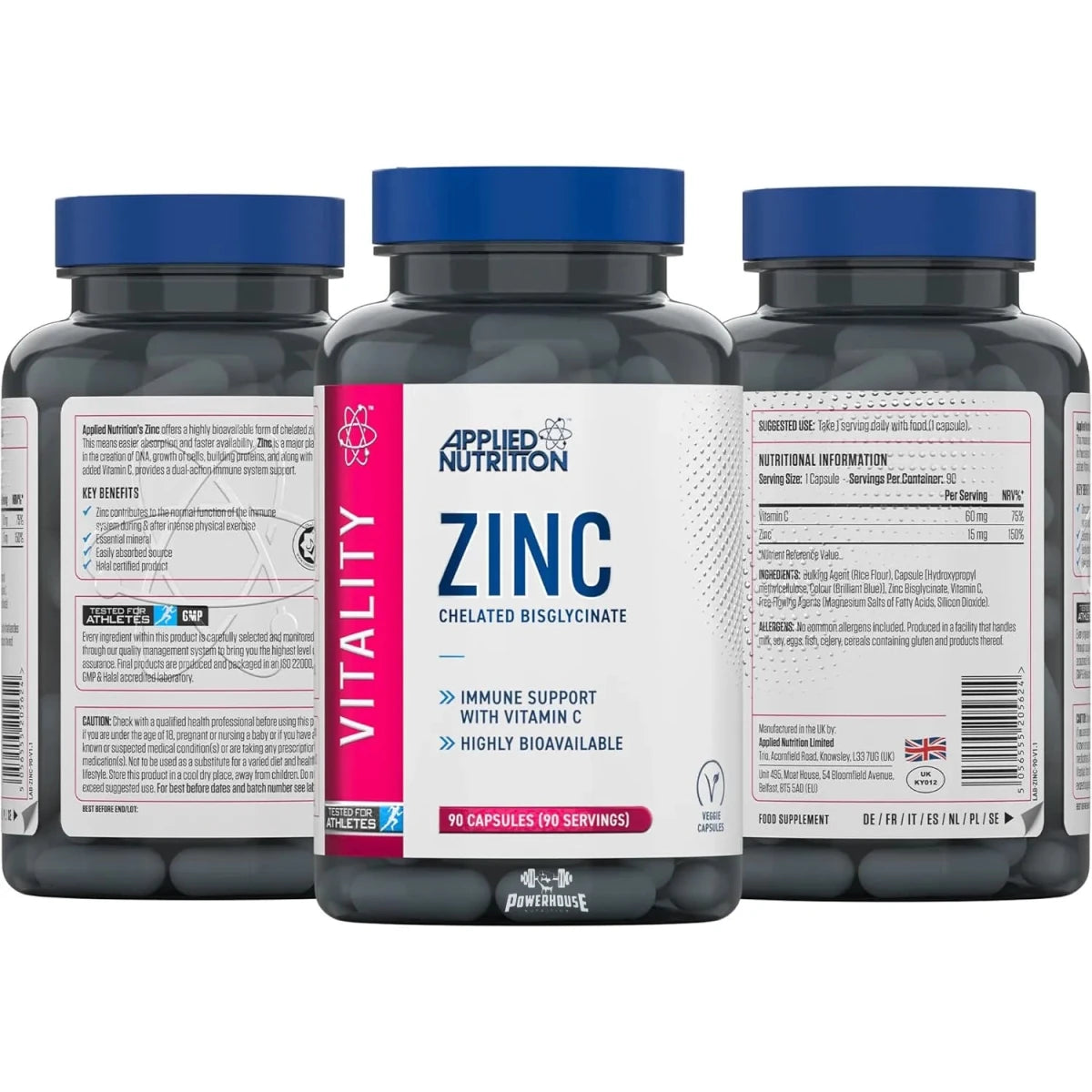 Applied Nutrition Zinc 15 mg | Immune, Skin, Hair & Nail Support - END Nutrition