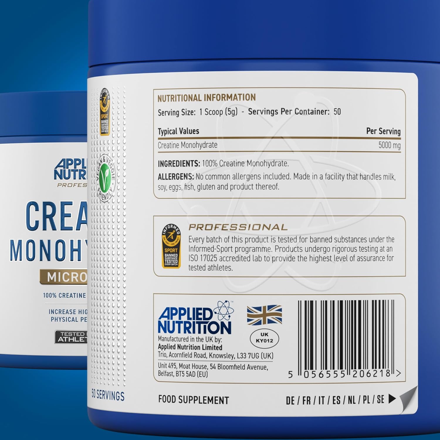 Applied Nutrition Creatine Monohydrate Micronized | Pure Muscle Power