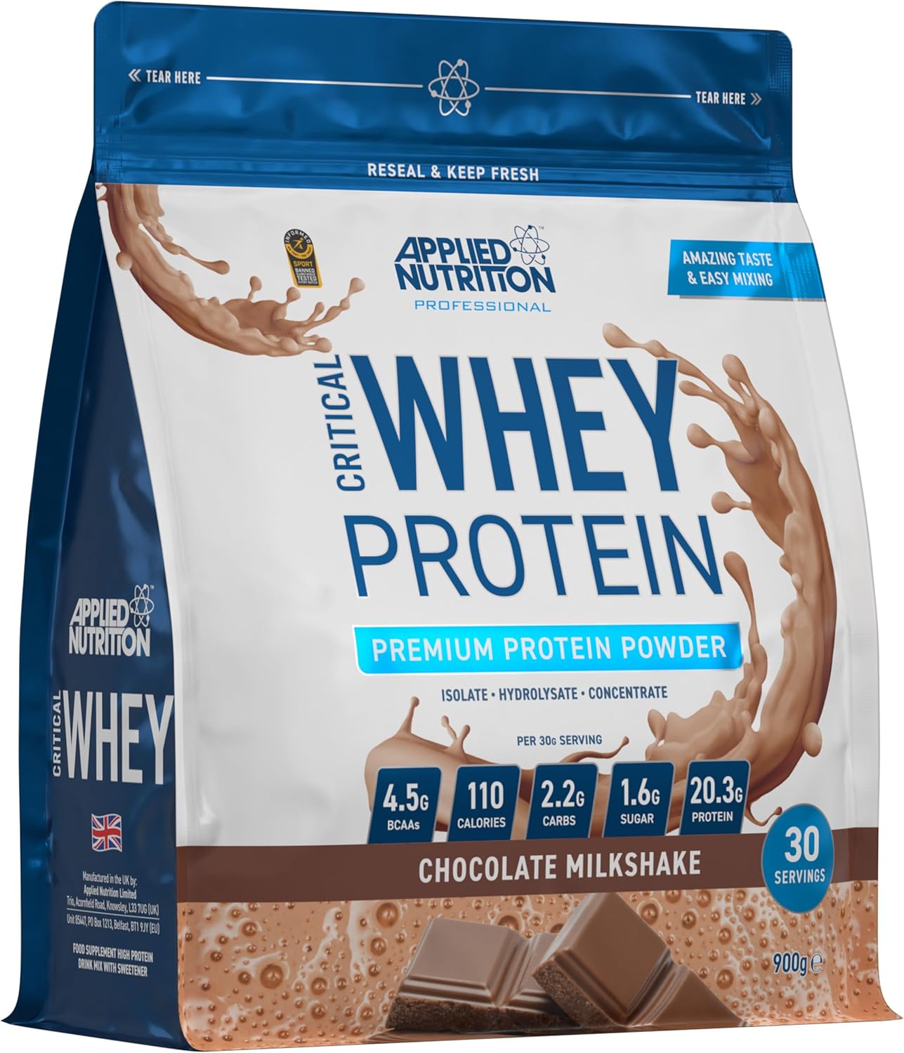 Applied Nutrition Critical Whey Protein Chocolate Milkshake | Muscle Growth & Recovery