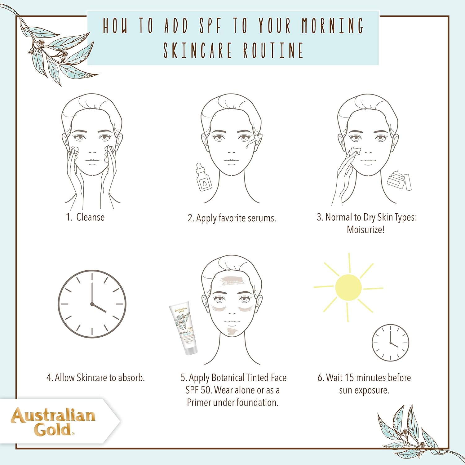 Australian Gold Botanical SPF 50 Tinted Sunscreen for Face | Rich to Deep Skin Tones, 3 fl oz 89ML