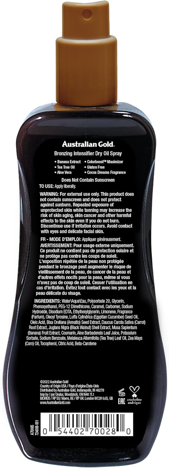Australian Gold Bronzing Dry Oil Spray Intensifier | 237 ml
